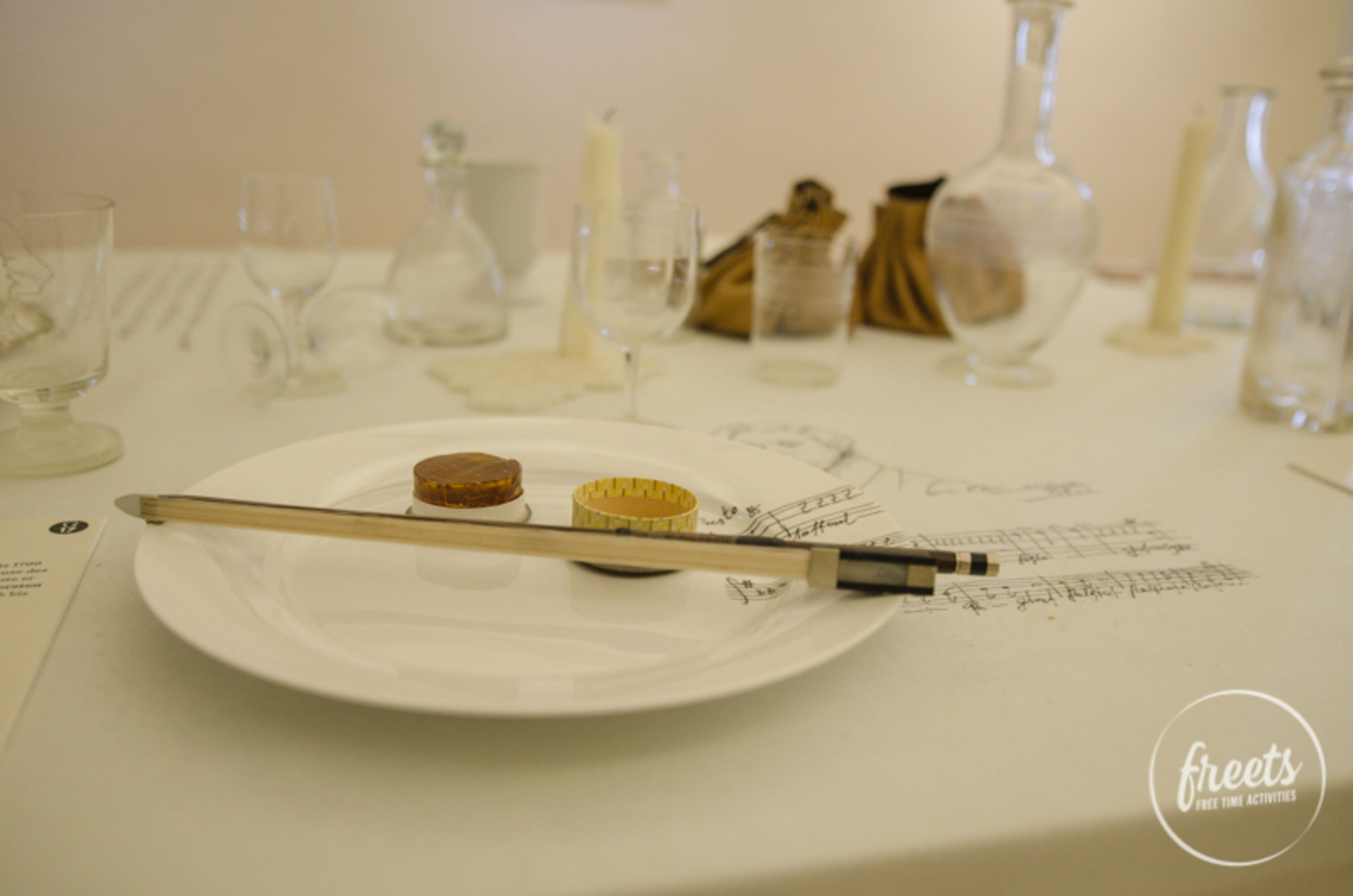 gedeckter Tisch im Beethovenhaus Baden