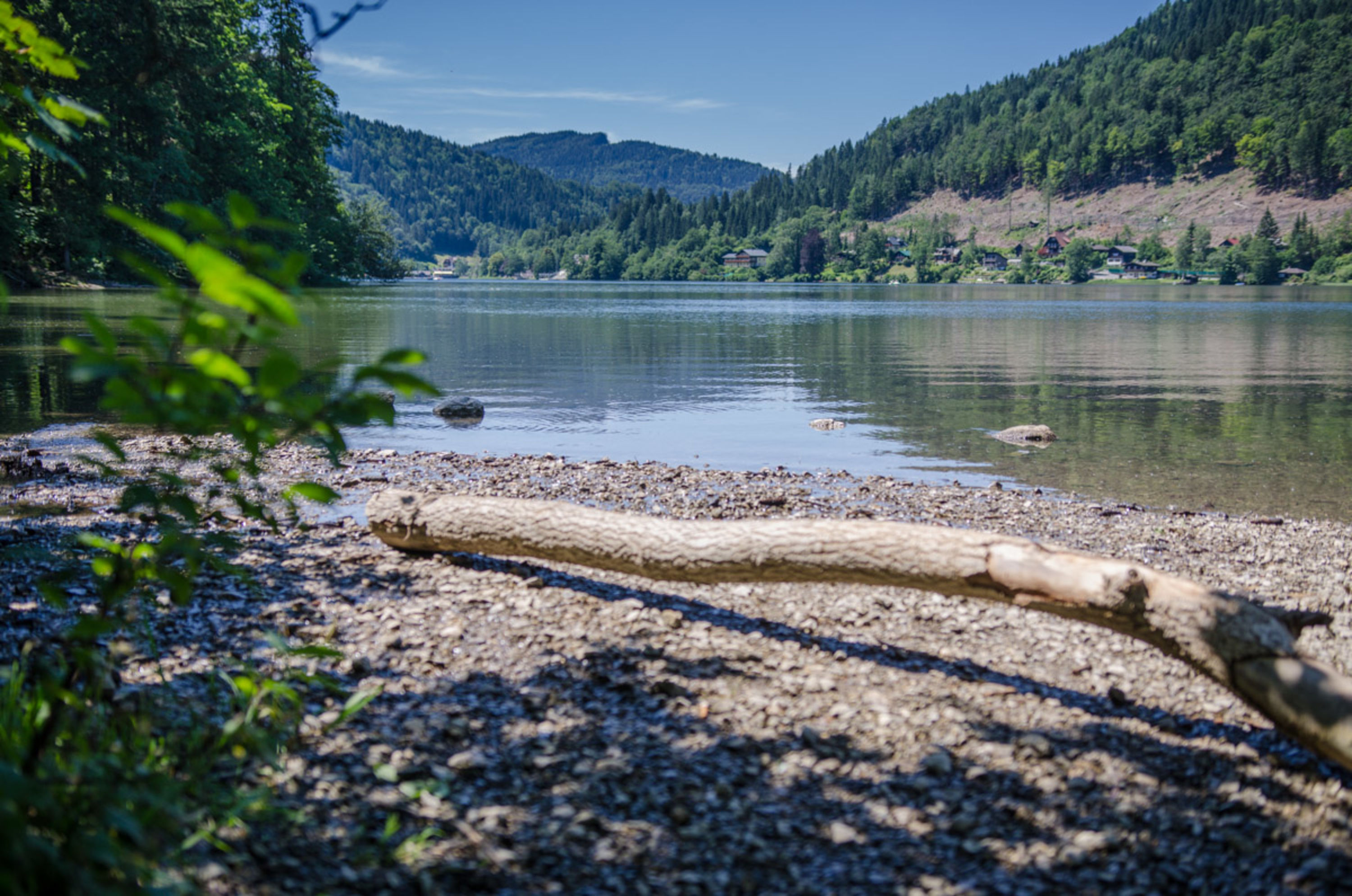 Schotterbucht bei der Wanderung um den Lunzer See