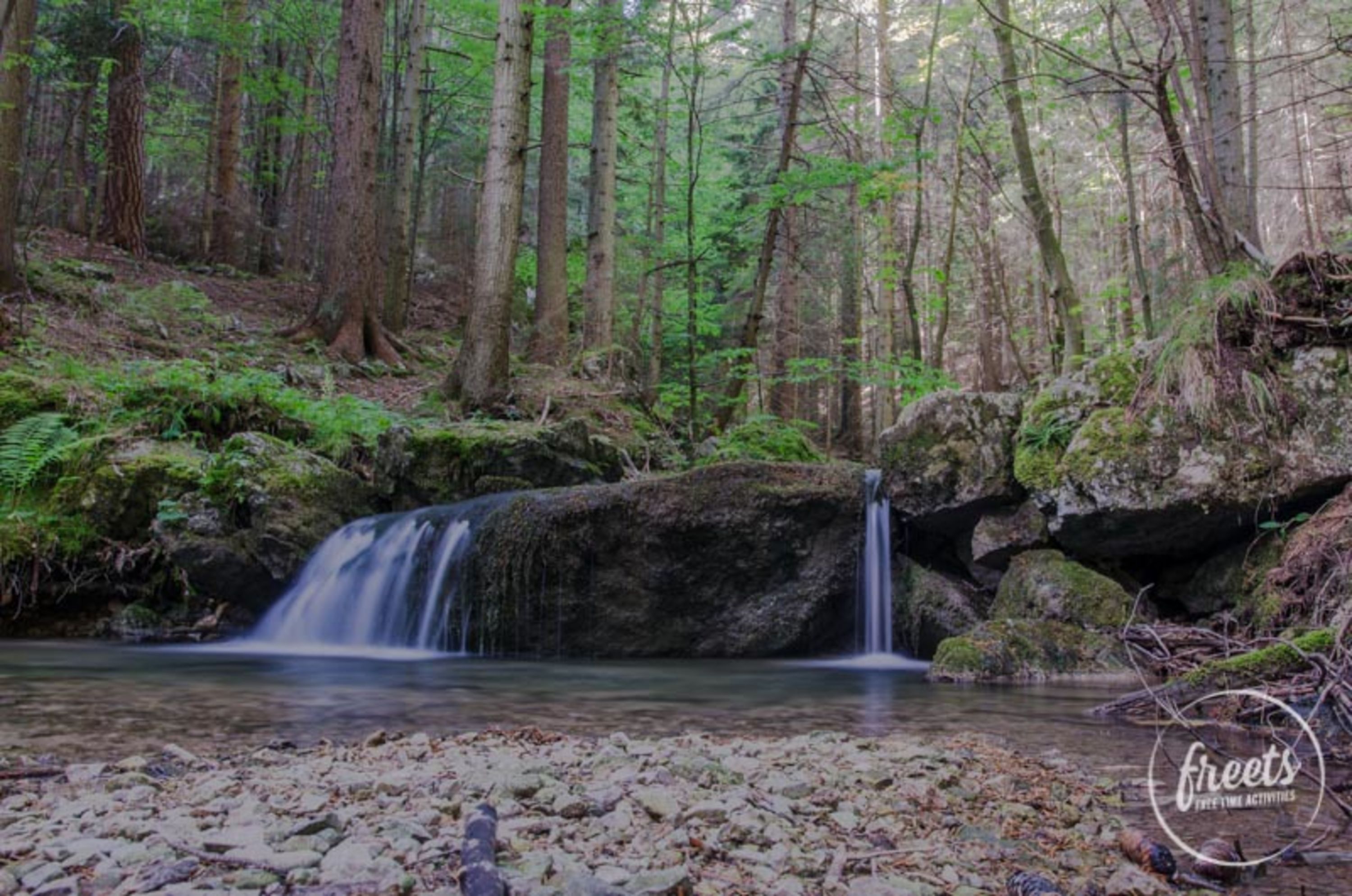 Bach am Weg zum Sebastianwasserfall von der Maumauwiese bei Puchberg