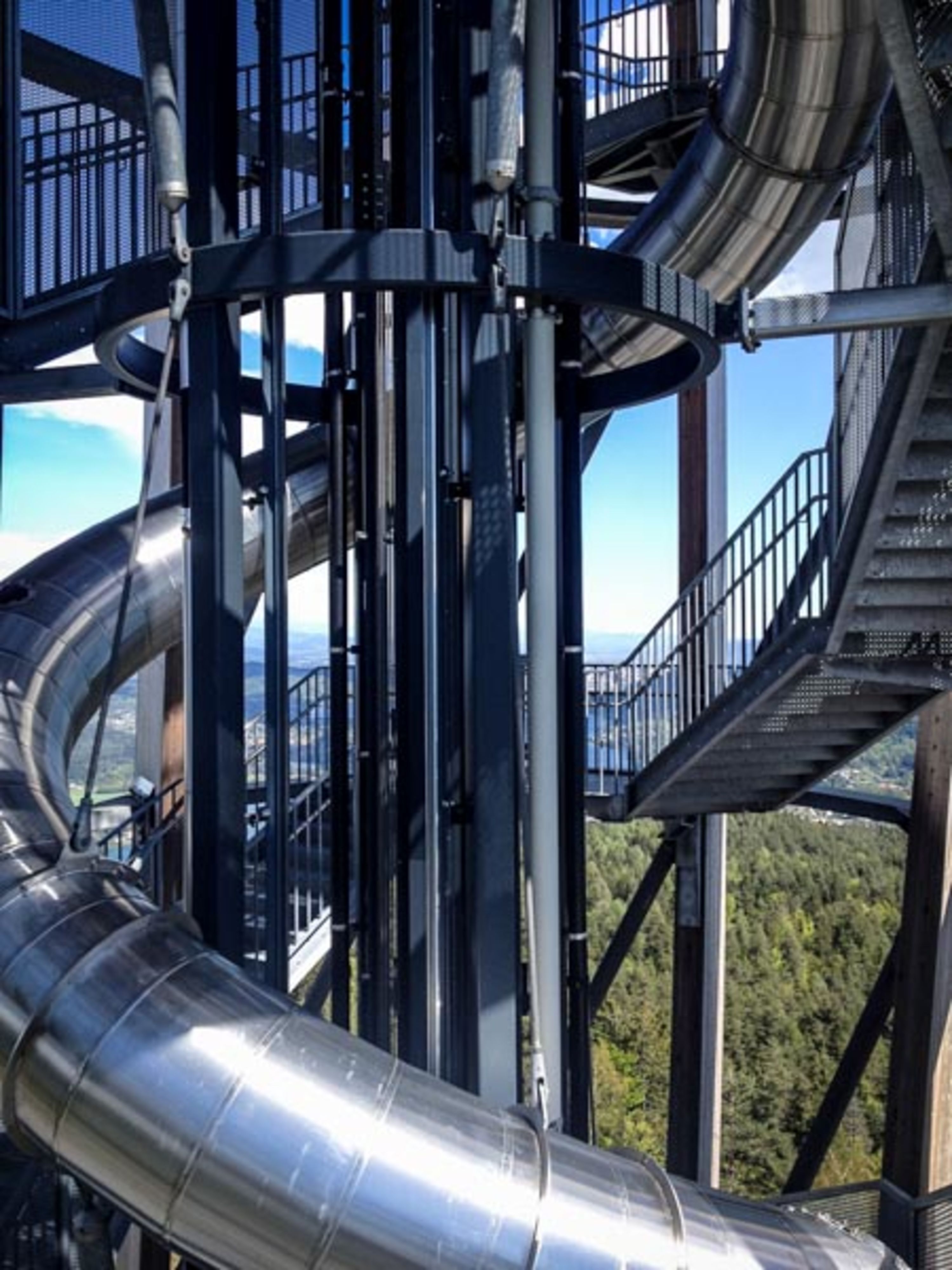 Rutsche, Detail, Pyramidenkogel am Keutschacher See