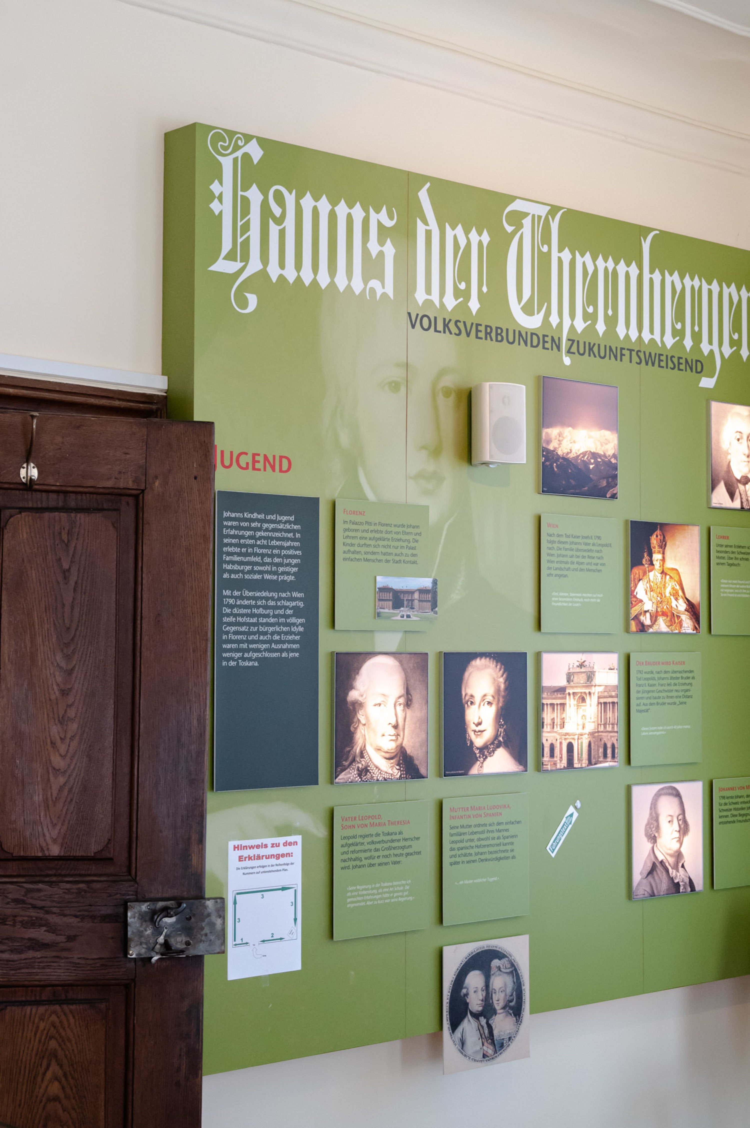 Detail Ausstellungsraum Erzherzog Johann Dokumentation