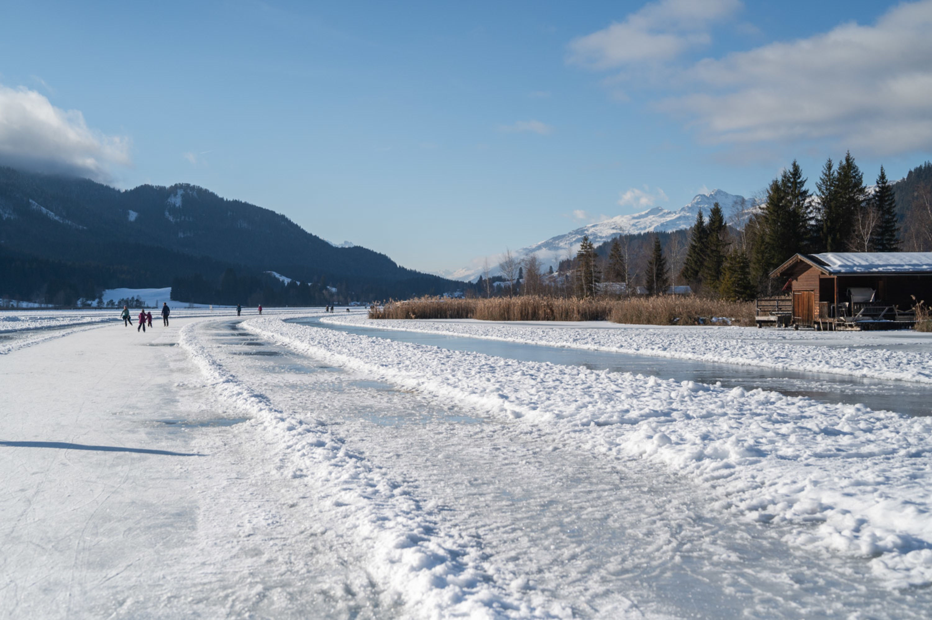 Weißensee in Kärnten, Eislaufen
