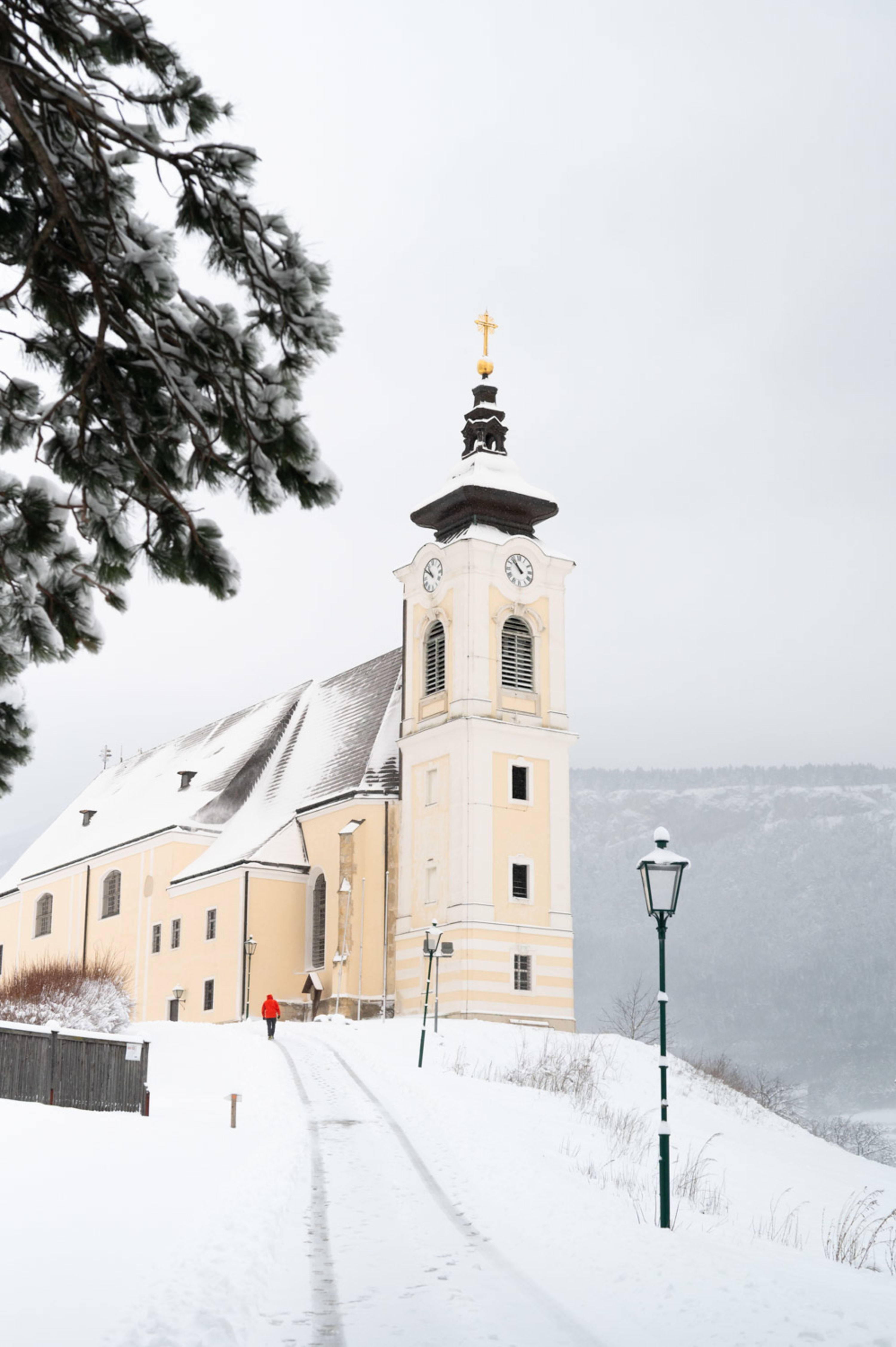 Winter in Höflein, Maria Kirchbüchl im Schnee