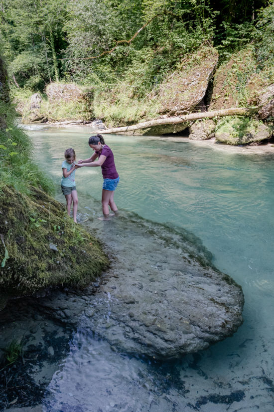 Abkühlung in der Erlaufschlucht bei Purgstall