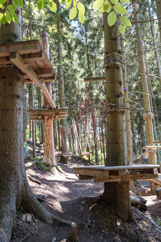 Parcours im Hamari Kletterpark bei Mönichkirchen
