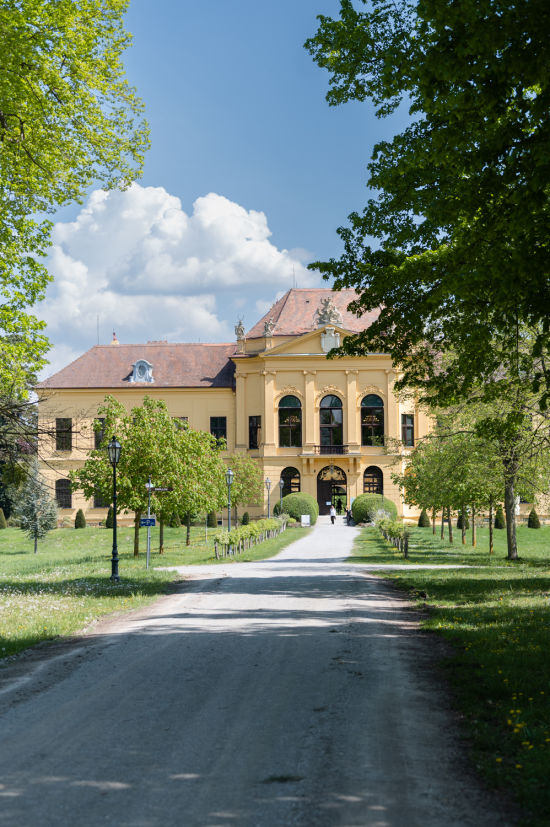 Westansicht Schloss Eckartsau Schloss Eckartsau, Westfassade mit Park