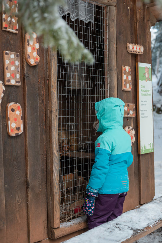 Kind vor Hexenhaus Hohe Wand