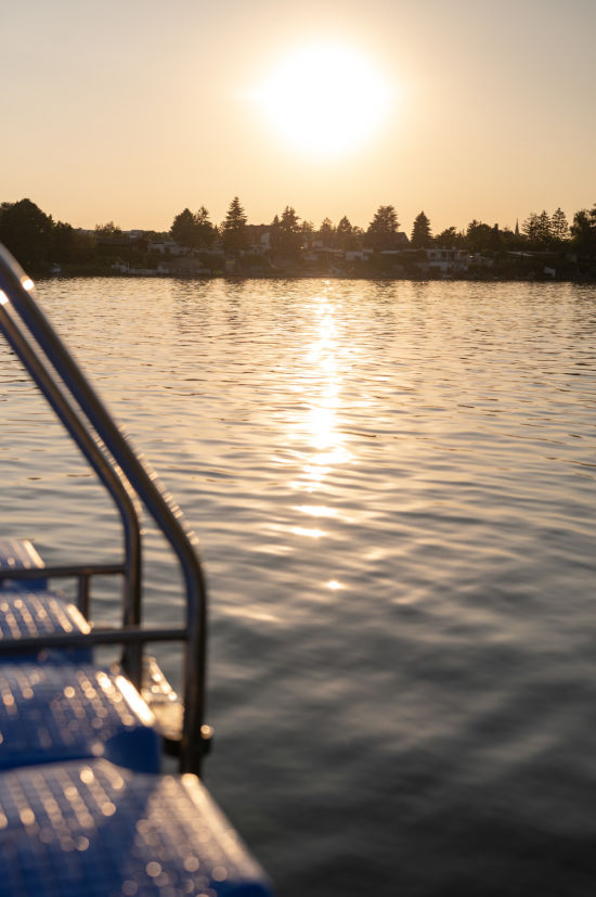 Sonnenuntergang am Neufelder See, Mittelburgenland-Rosalia