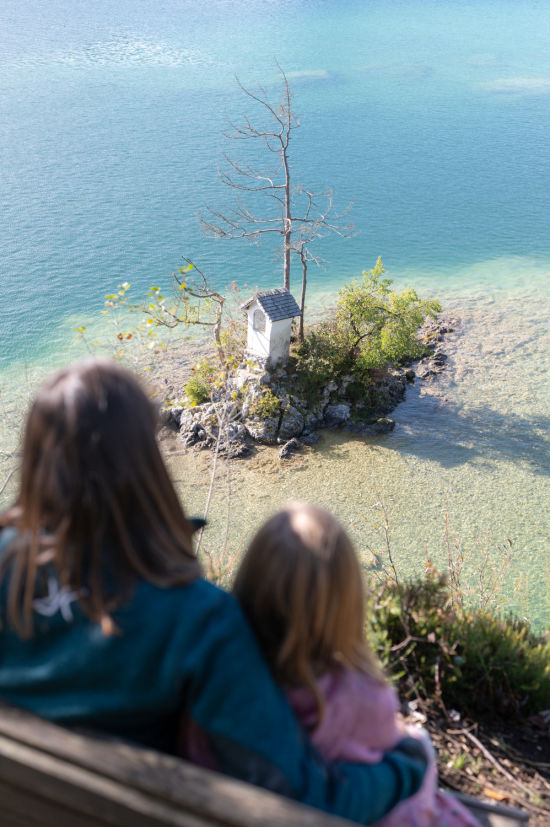 Aussicht aufs Ochsenkreuz am Wolfgangsee