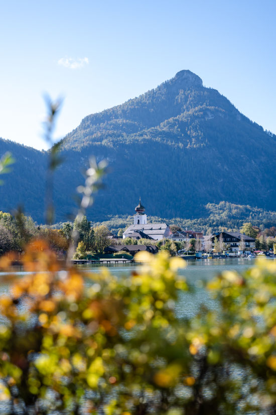 Blick auf Strobl am Wolfgangsee
