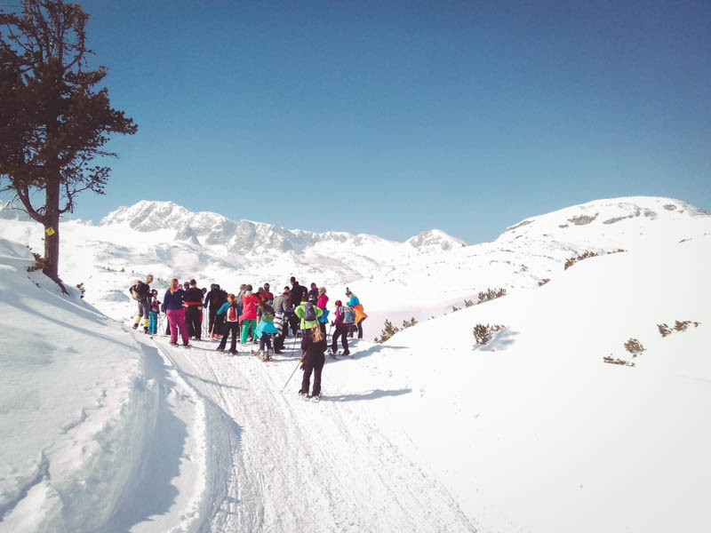Schneeschuhwanderung bei der Gjaid Alm