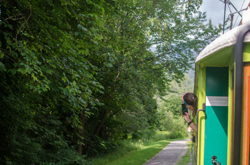 Passagier fotografiert aus der Höllentalbahn