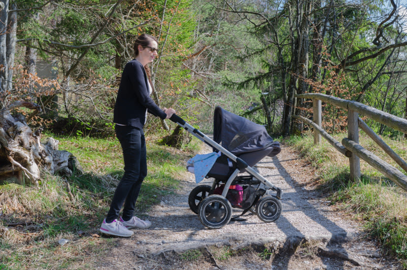 Rundwanderweg mit Kinderwagen am Fuschlsee