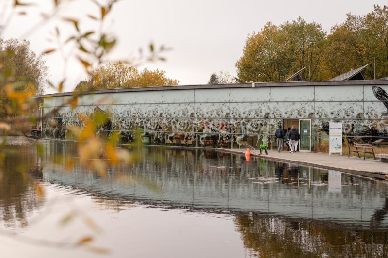 Blick aufs Gebäude des UnterWasserReich Schrems, Waldviertel