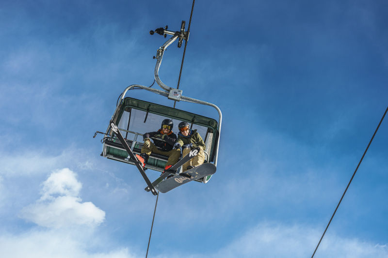 Skifahren am Hochkar, im Lift
