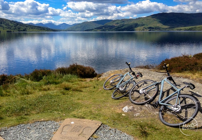 Schottland Urlaub, Loch Lomond Räder am Seeufer, Loch Lomond & The National Park