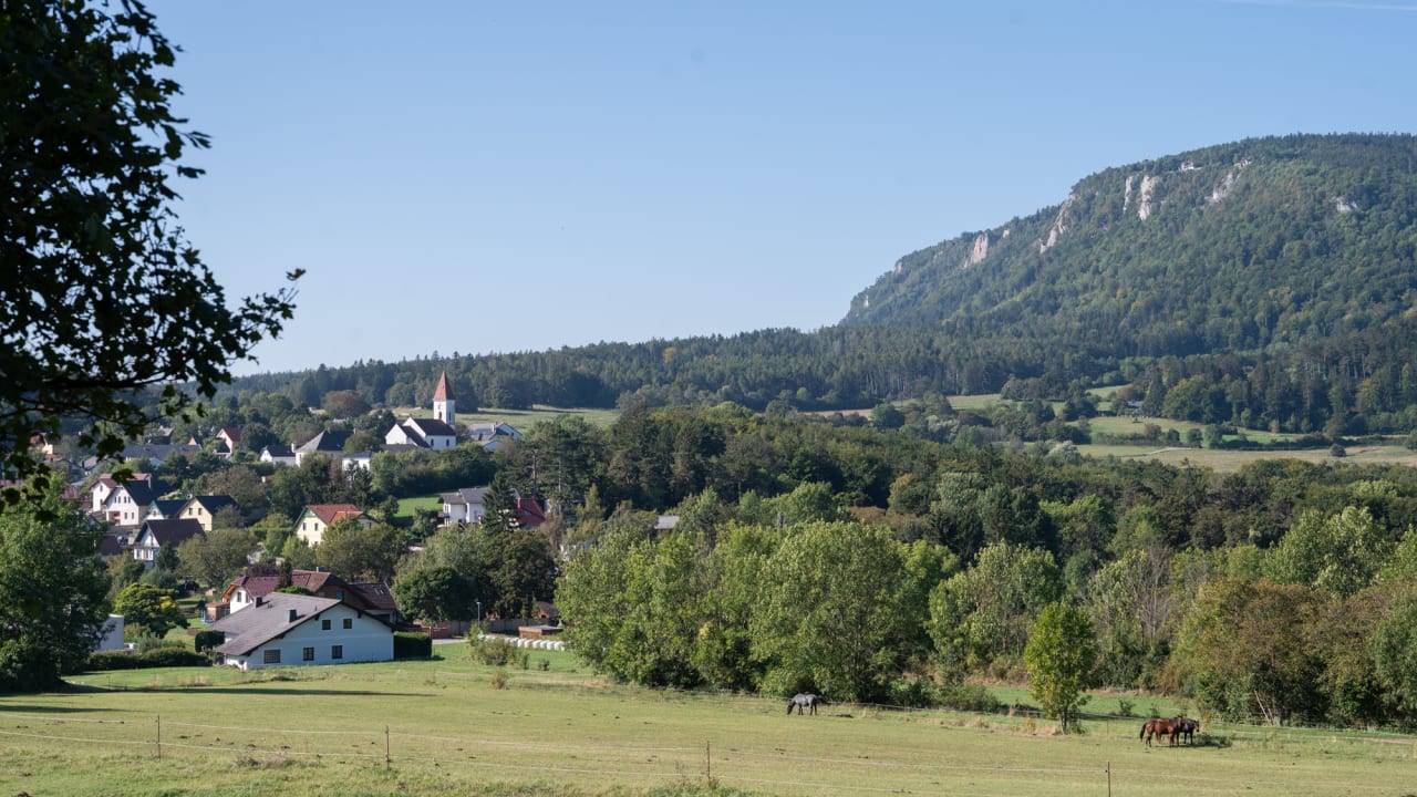 Blick auf Dreistetten