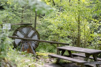 Wasserrad im Naturpark Falkenstein bei Schwarzau im Gebirge