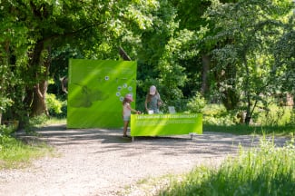Schloss Orth, Schlossinsel, interaktive Station für Kinder