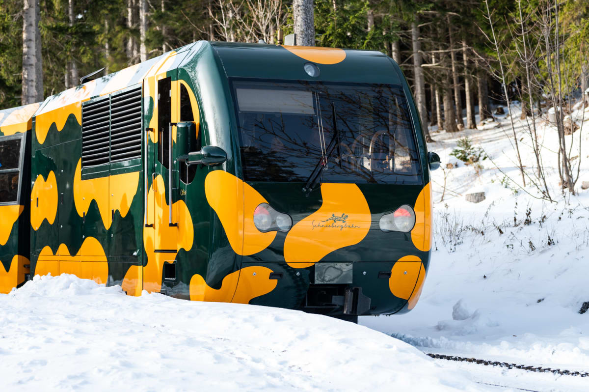 Salamander bzw. Schneebergbahn bei der Hengsthütte im Winter