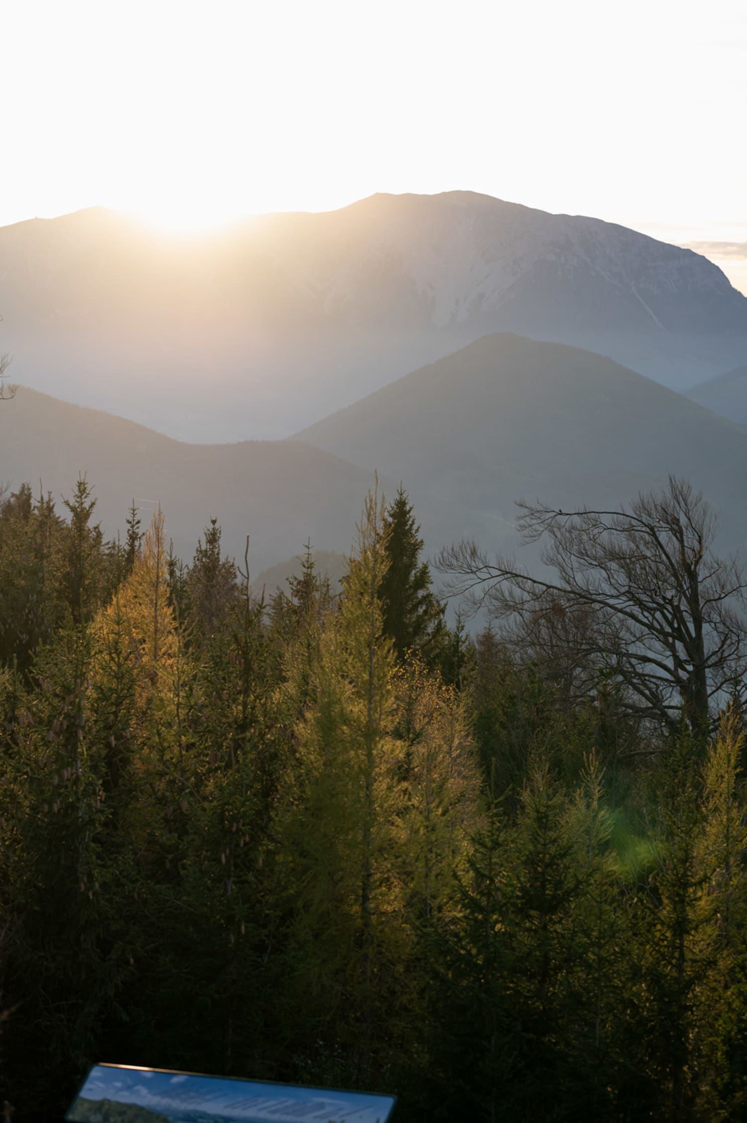 Schneeberg bei Sonnenuntergang