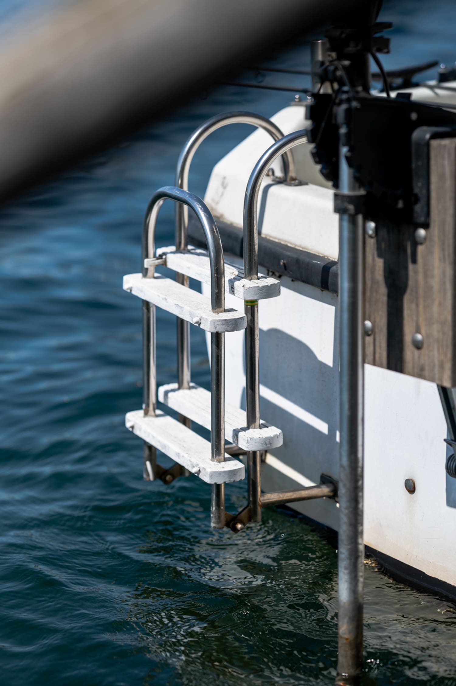 Detail Bootsleiter Bootsfahrt Alte Donau
