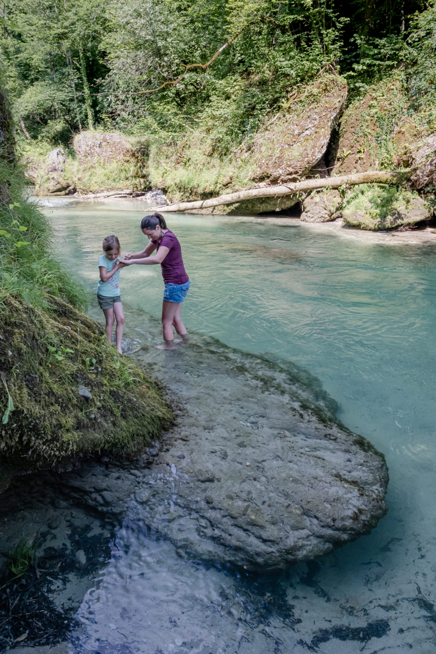 Abkühlung in der Erlaufschlucht bei Purgstall