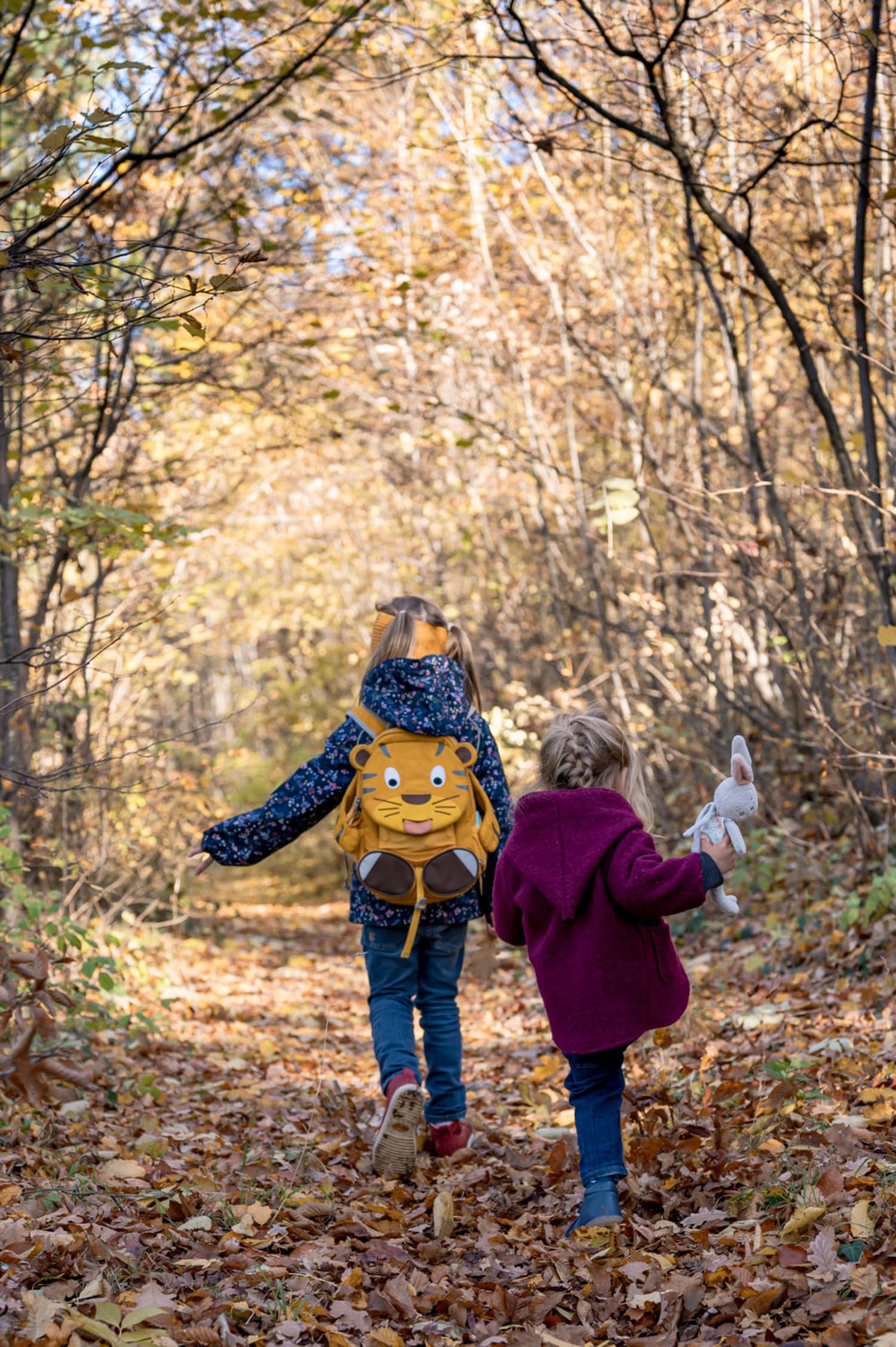 Mädchen im Herbstwald bei Netting
