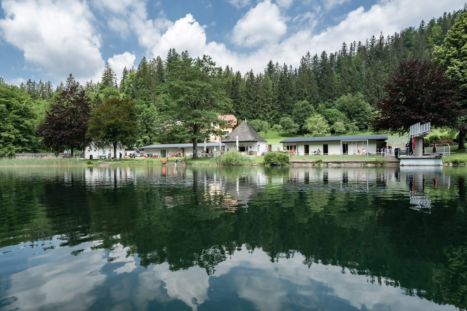 Seebad Lunz am See vom Wasser aus