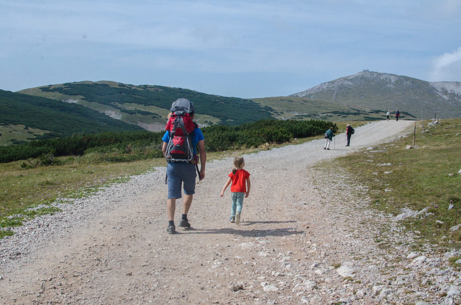 Wandern mit Kleinkindern am Schneeberg zum Waxriegel