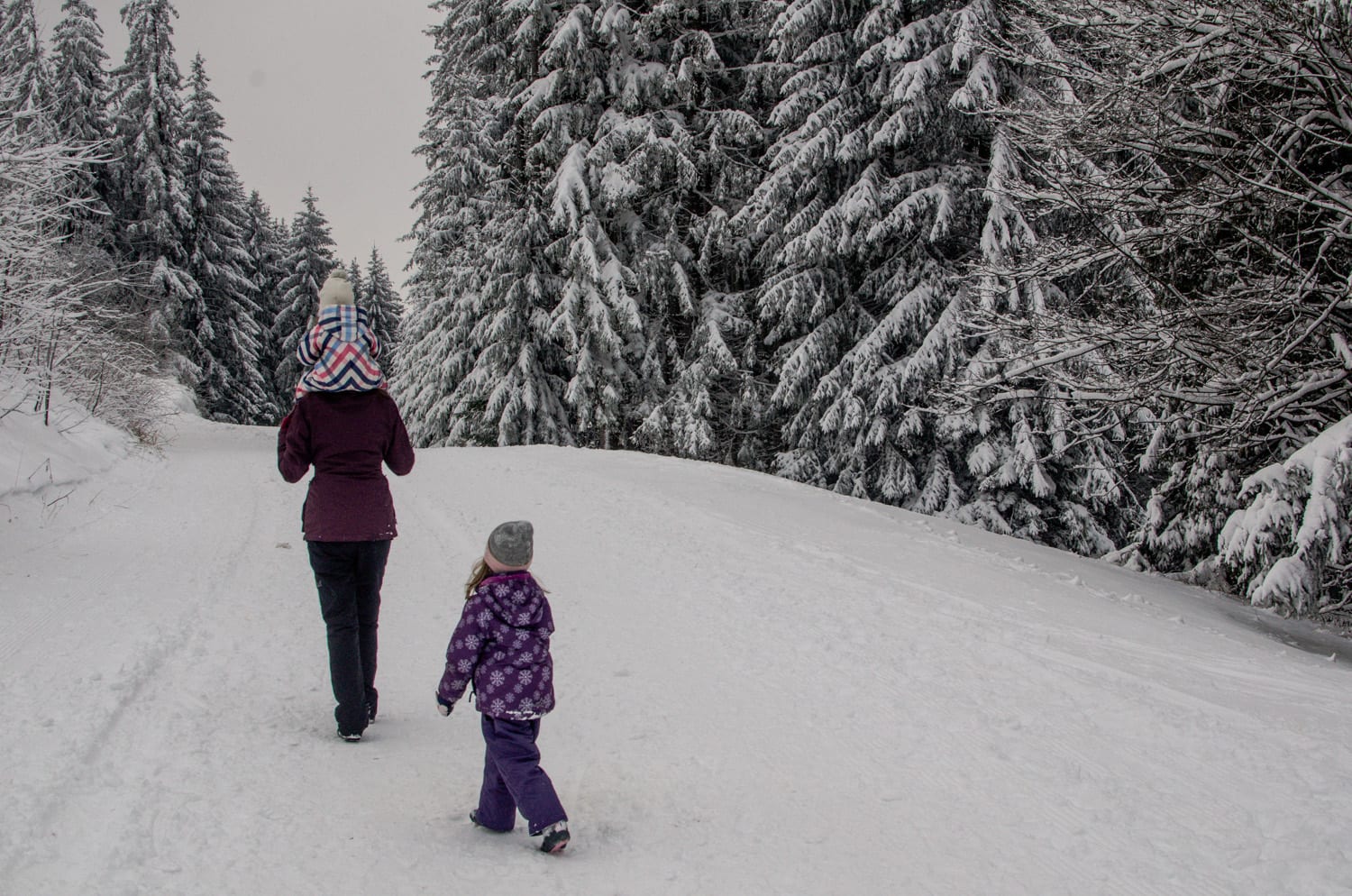 Semmering in den Schnee fahren, Familienausflug