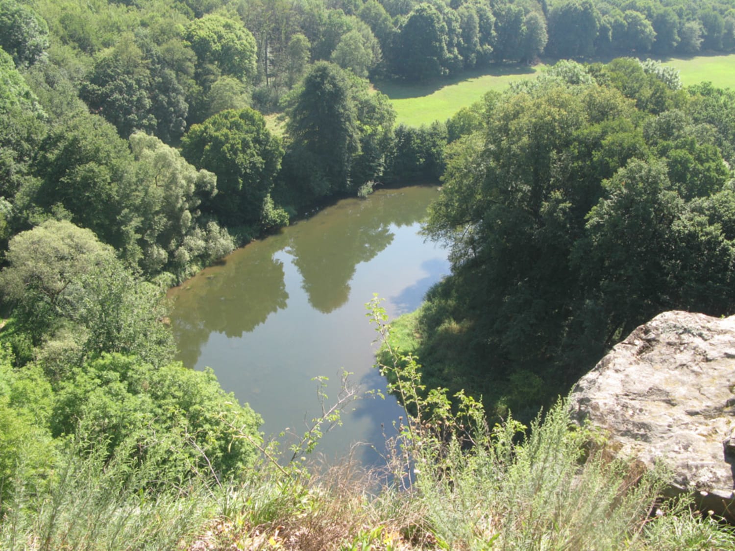 Blick auf die Thaya vom Überstieg am Thayatalweg