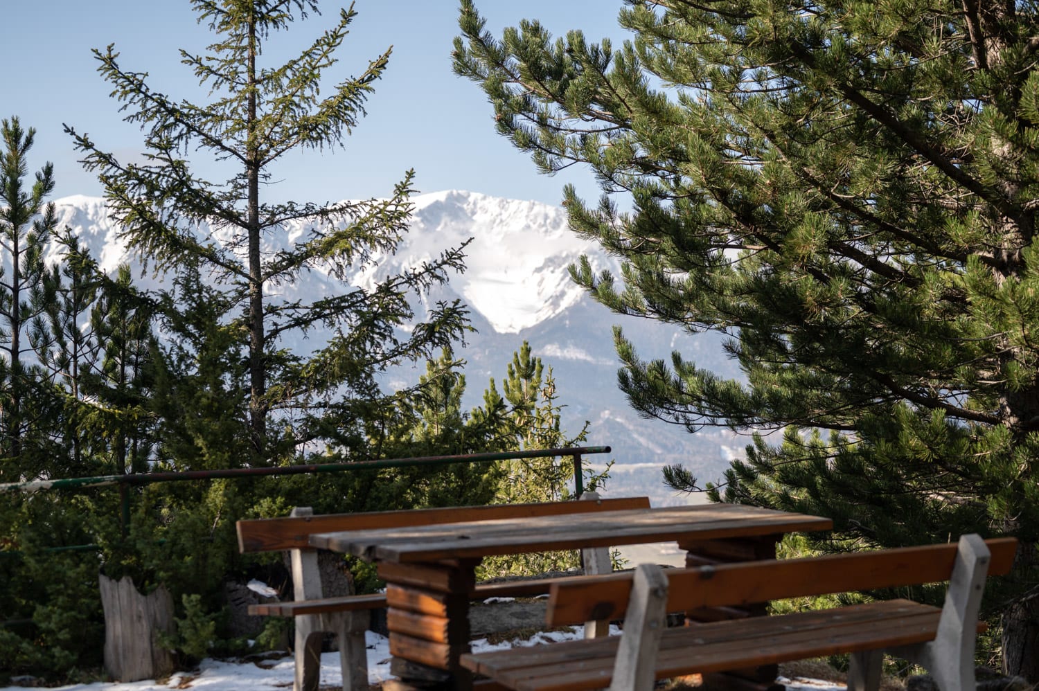 Pausenplatz bei der Hütte am Himberg