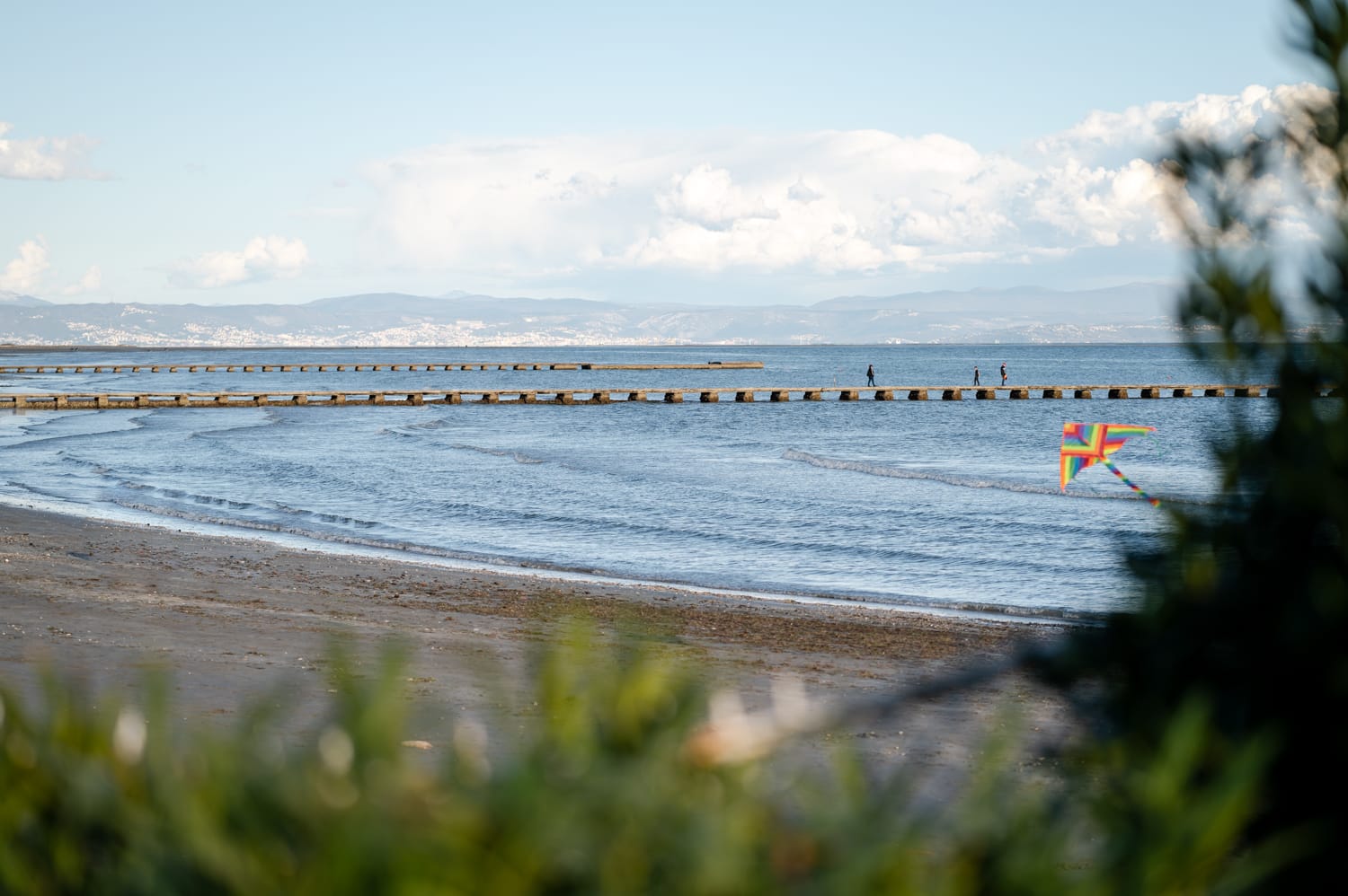 Blick auf den Strand von Grado