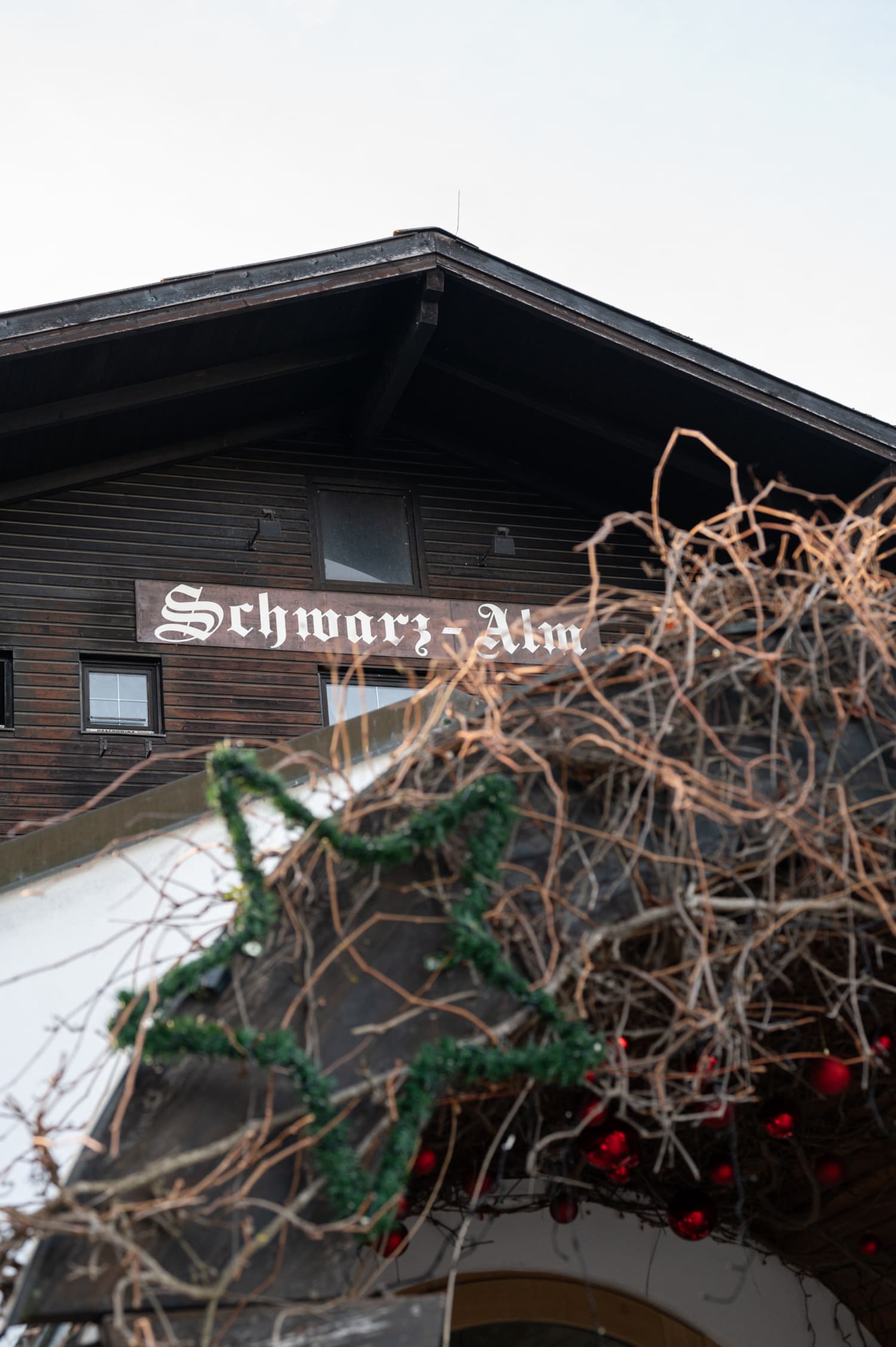 Schwarz Alm bei Zwettl mit Weihnachtsdeko