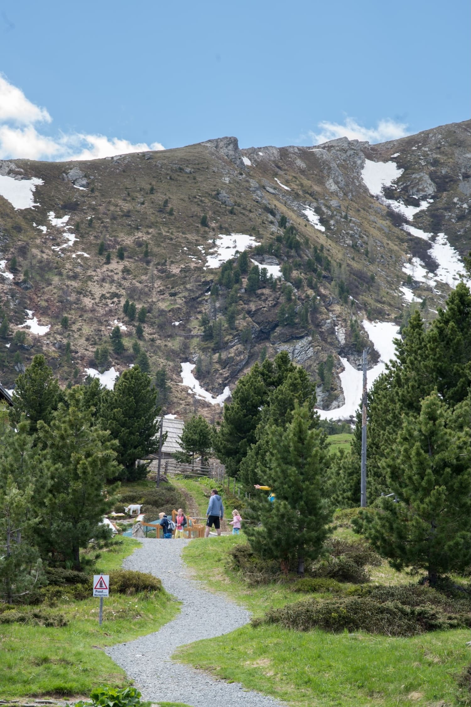 Heidi Park am Falkert mit Gebirge
