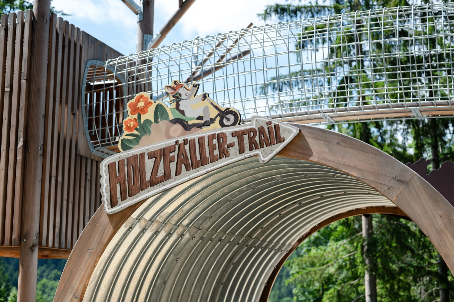 Holzfäller Trail im Waldpark Hochreiter