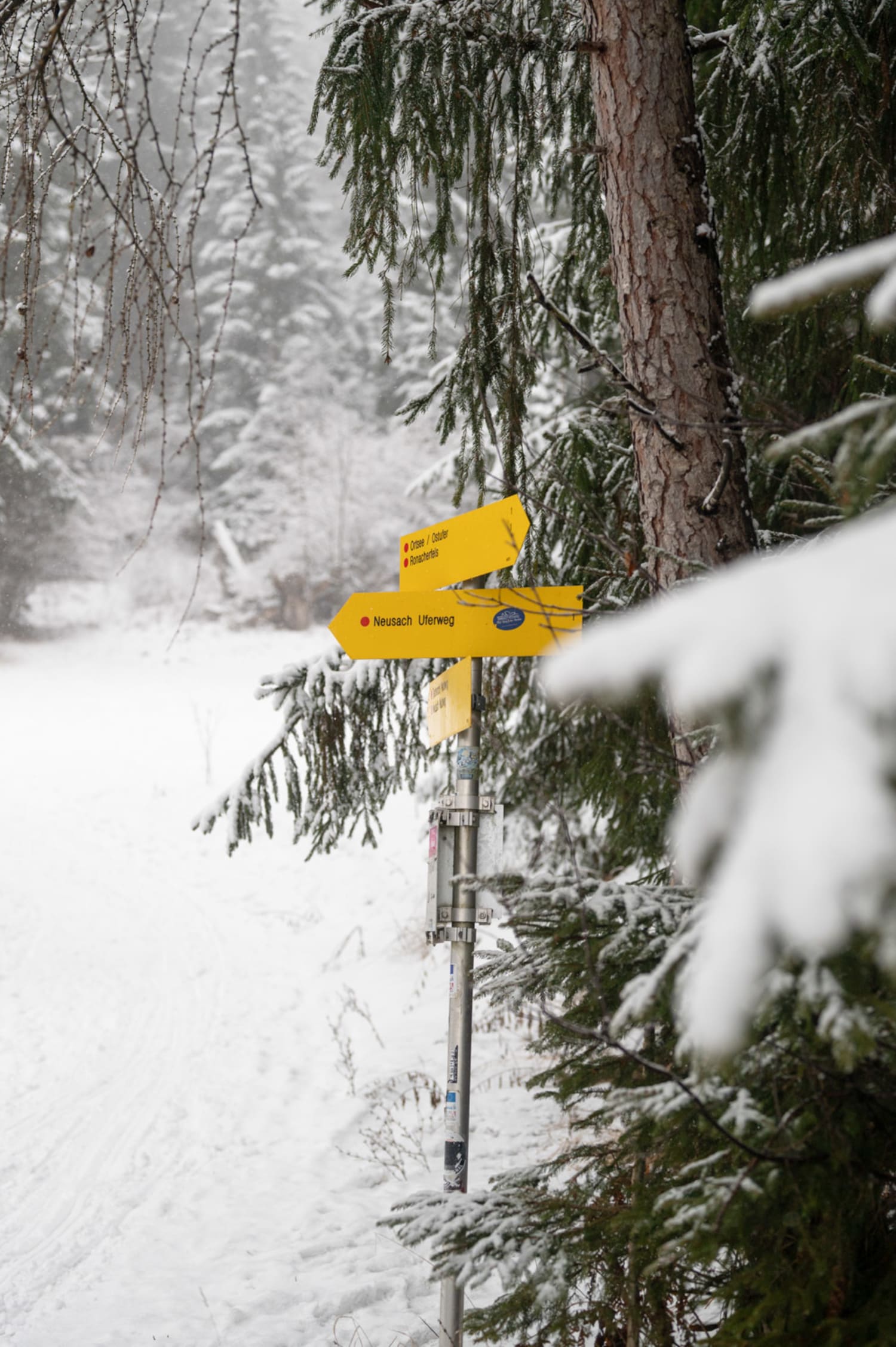 Beschilderung der Wanderwege am Weißensee, Kärnten