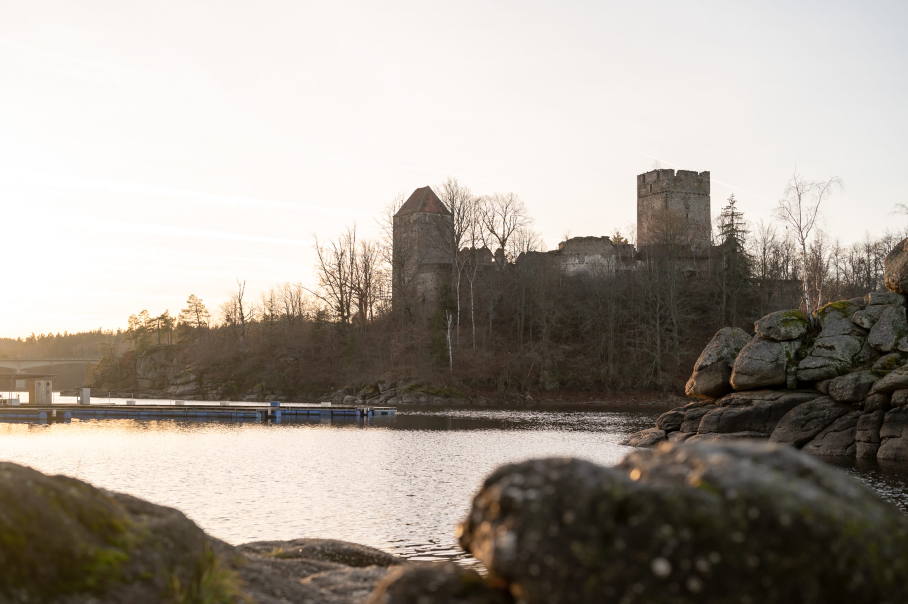 Ottensteiner Stausee im Winter