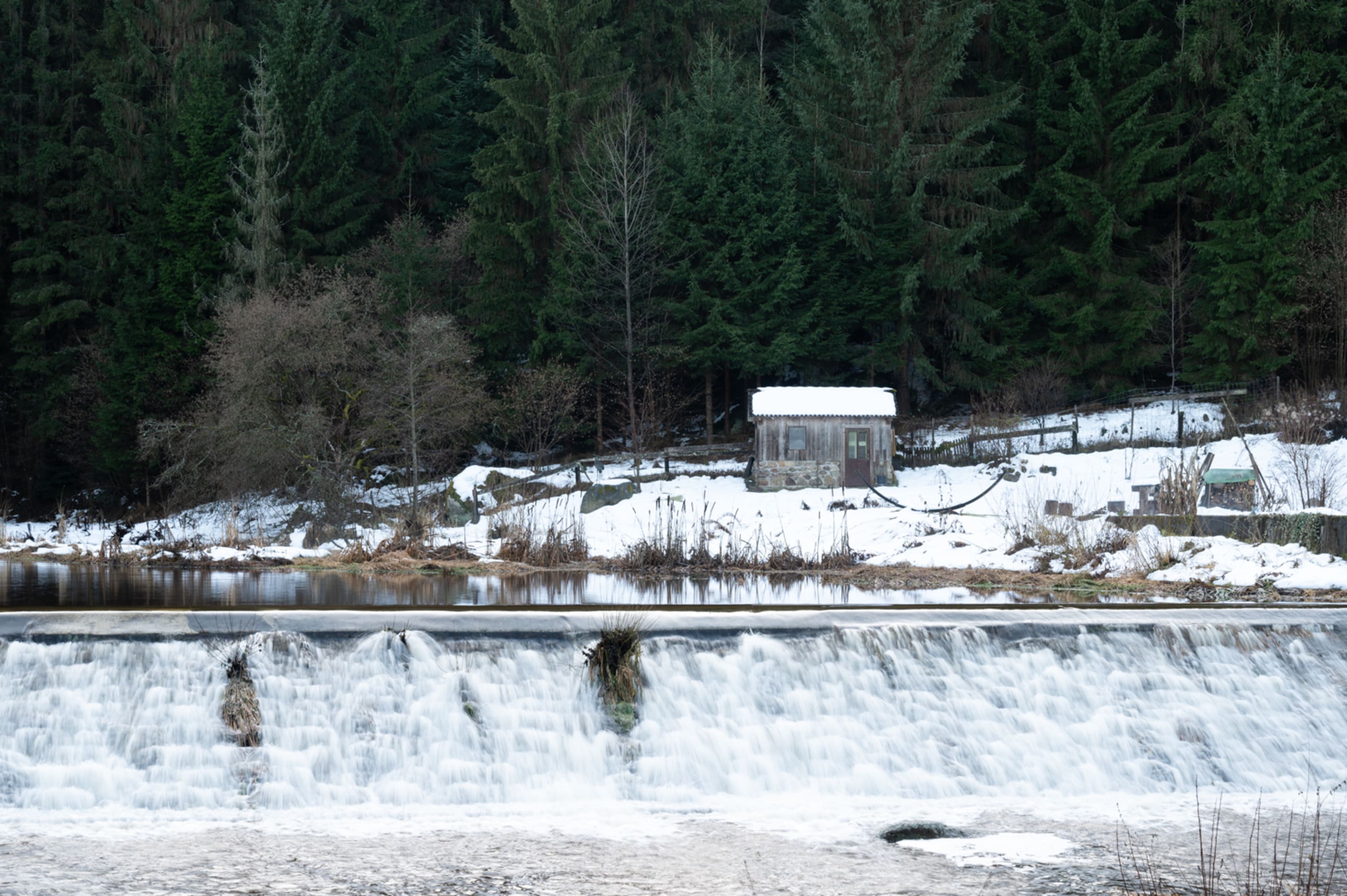 Wasserfall am Kamp, Winter