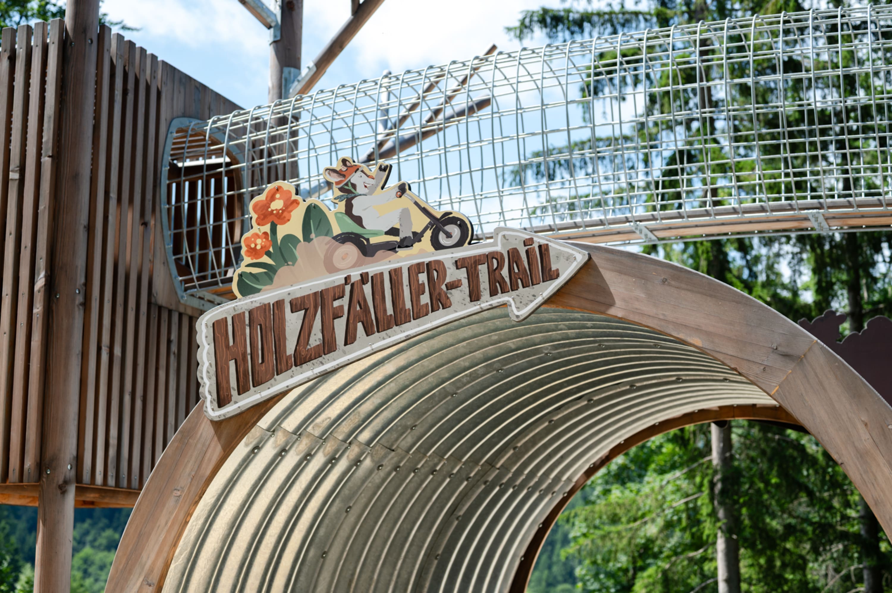 Holzfäller Trail im Waldpark Hochreiter