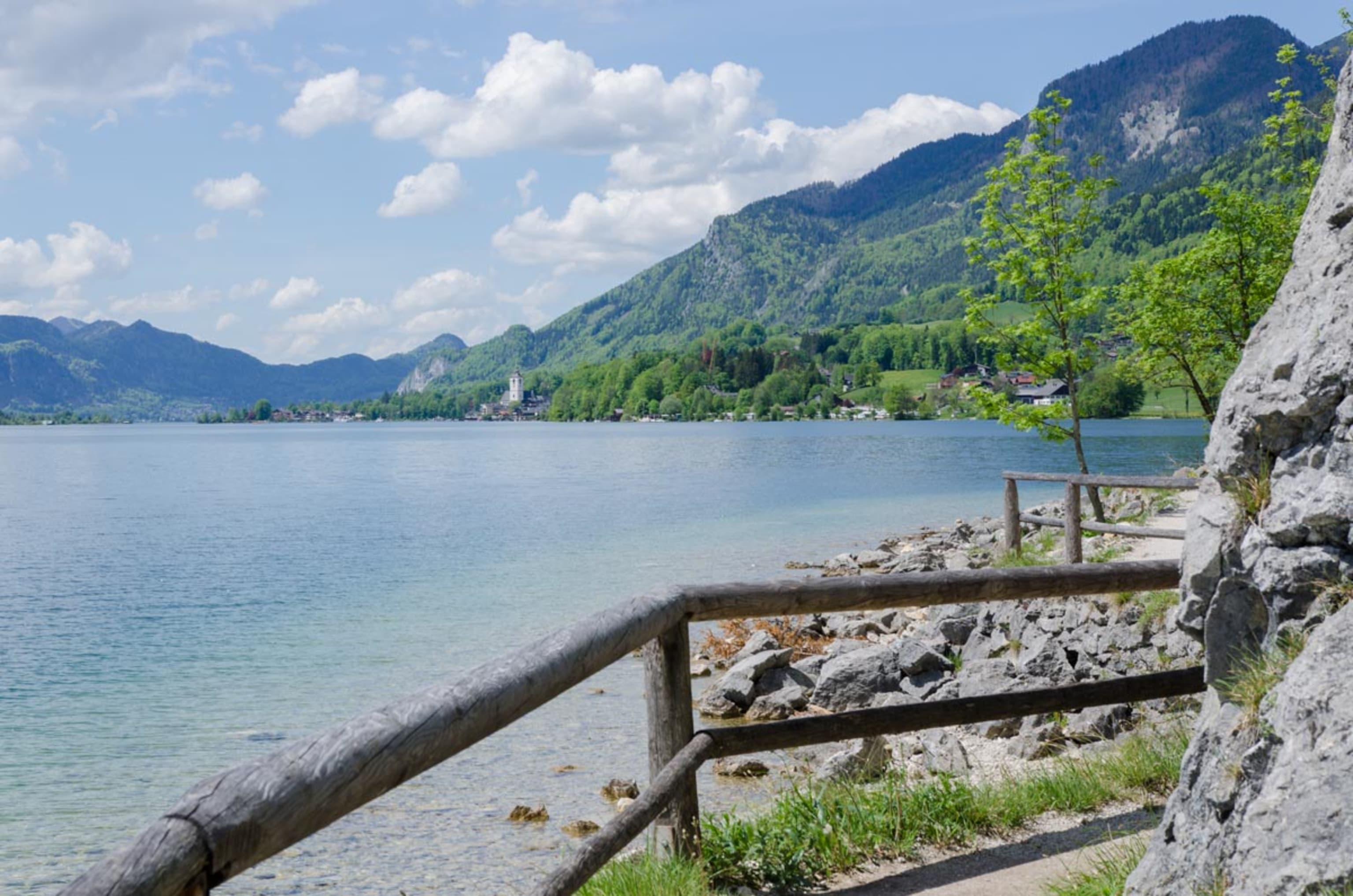 Blick auf St. Wolfgang auf der Bürglsteinrunde von Strobl am Wolfgangsee