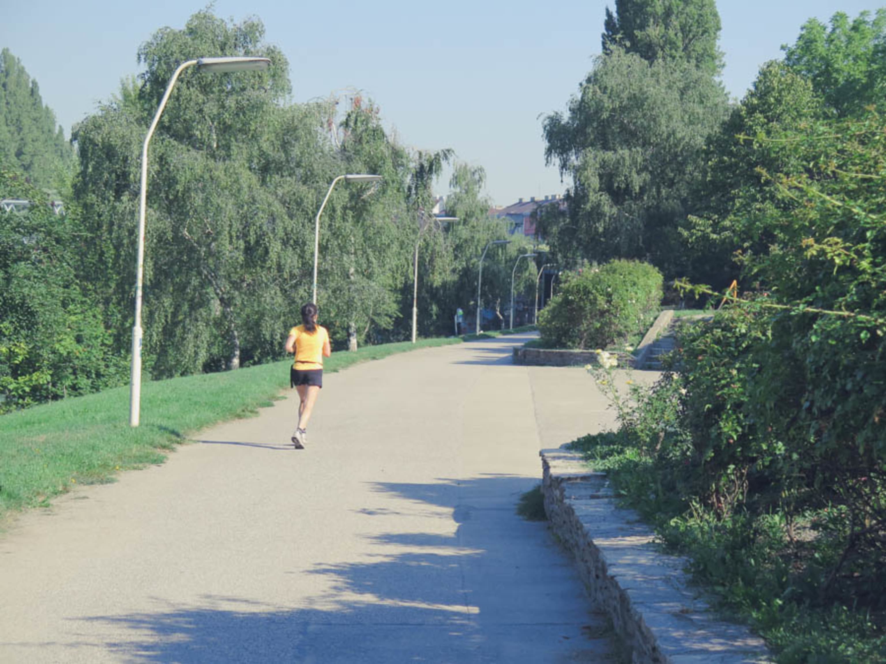 Läuferin am Donaukanal, Wien