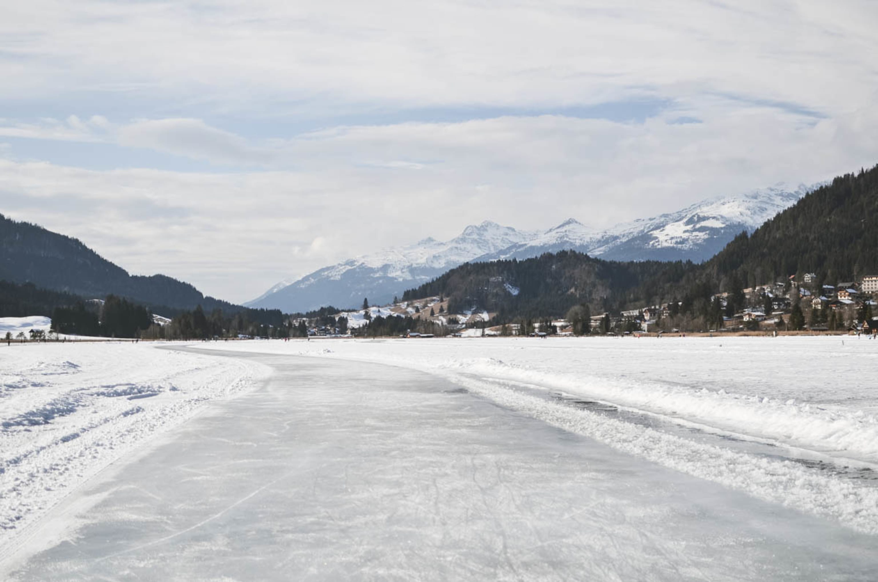 Weissensee Eislaufen Loipe am Weissensee, Kärnten