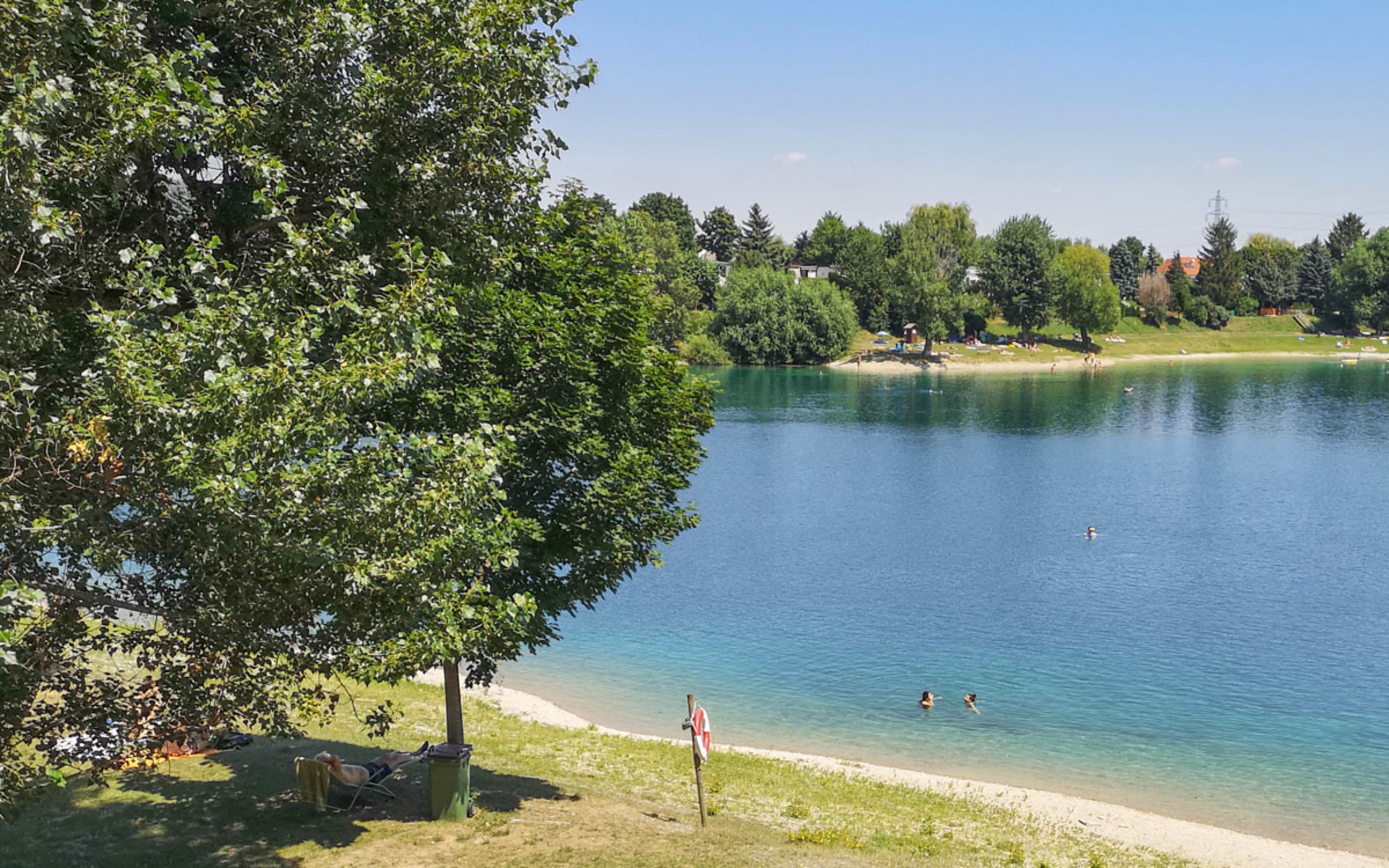 Neudörfler See, Ufer mit Liegewiese
