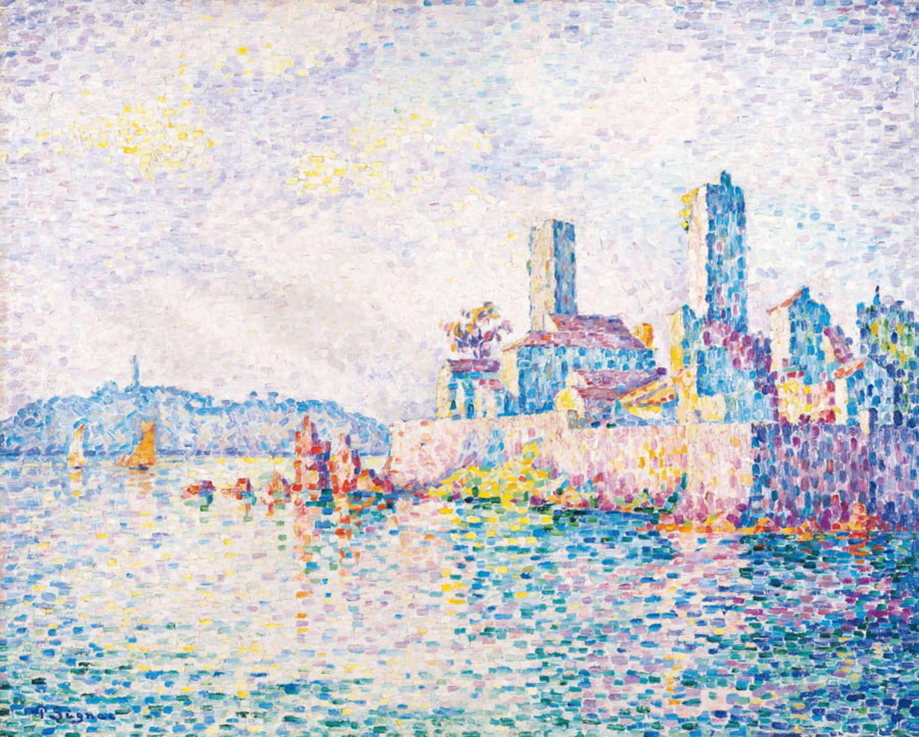 Paul Signac, Antibes, die Türme, 1911 Ausstellungsobjekt in der  Albertina, Wien Sammlung-Batliner