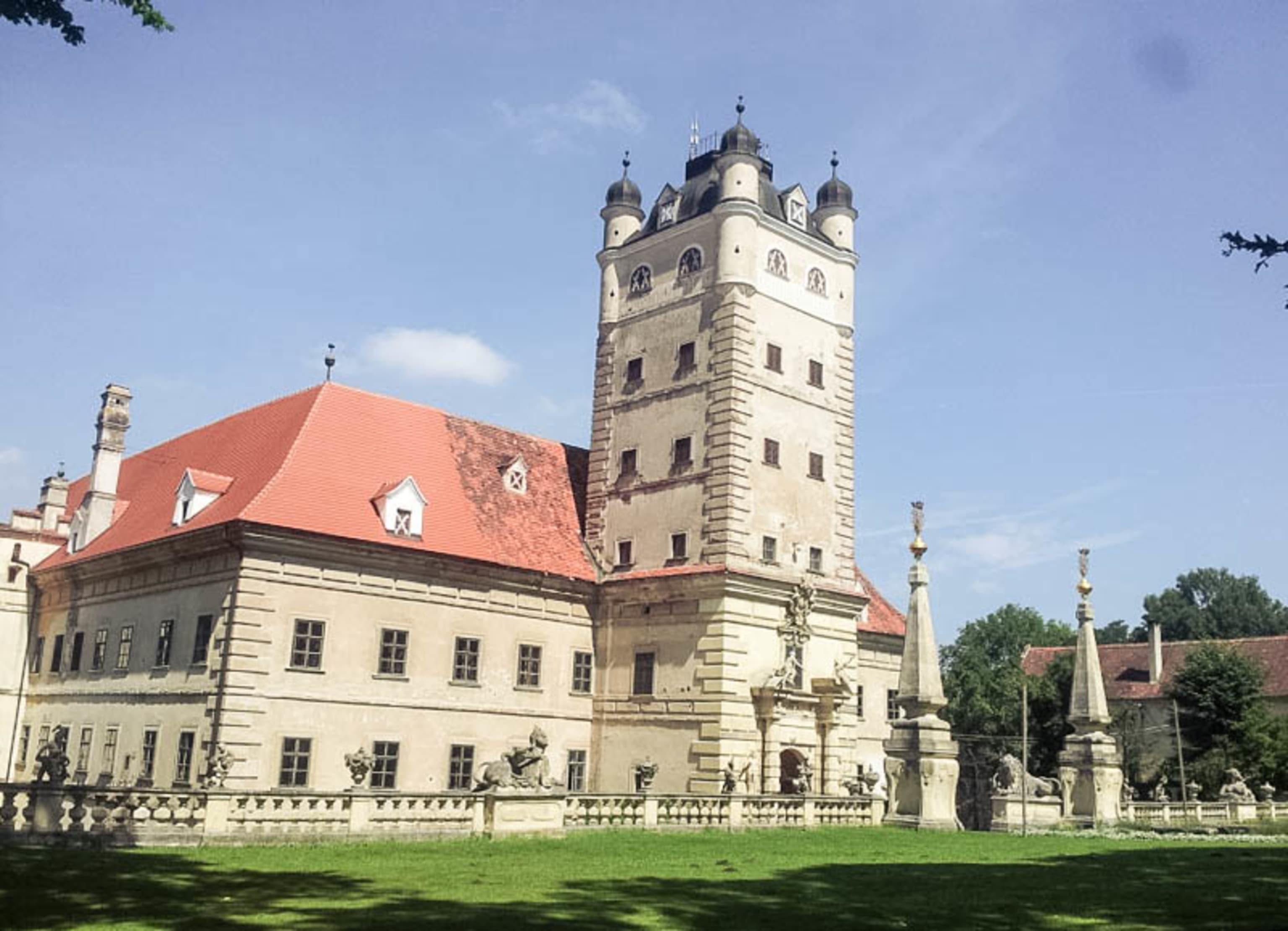 Fassade des Schloss Greillenstein im Waldviertel