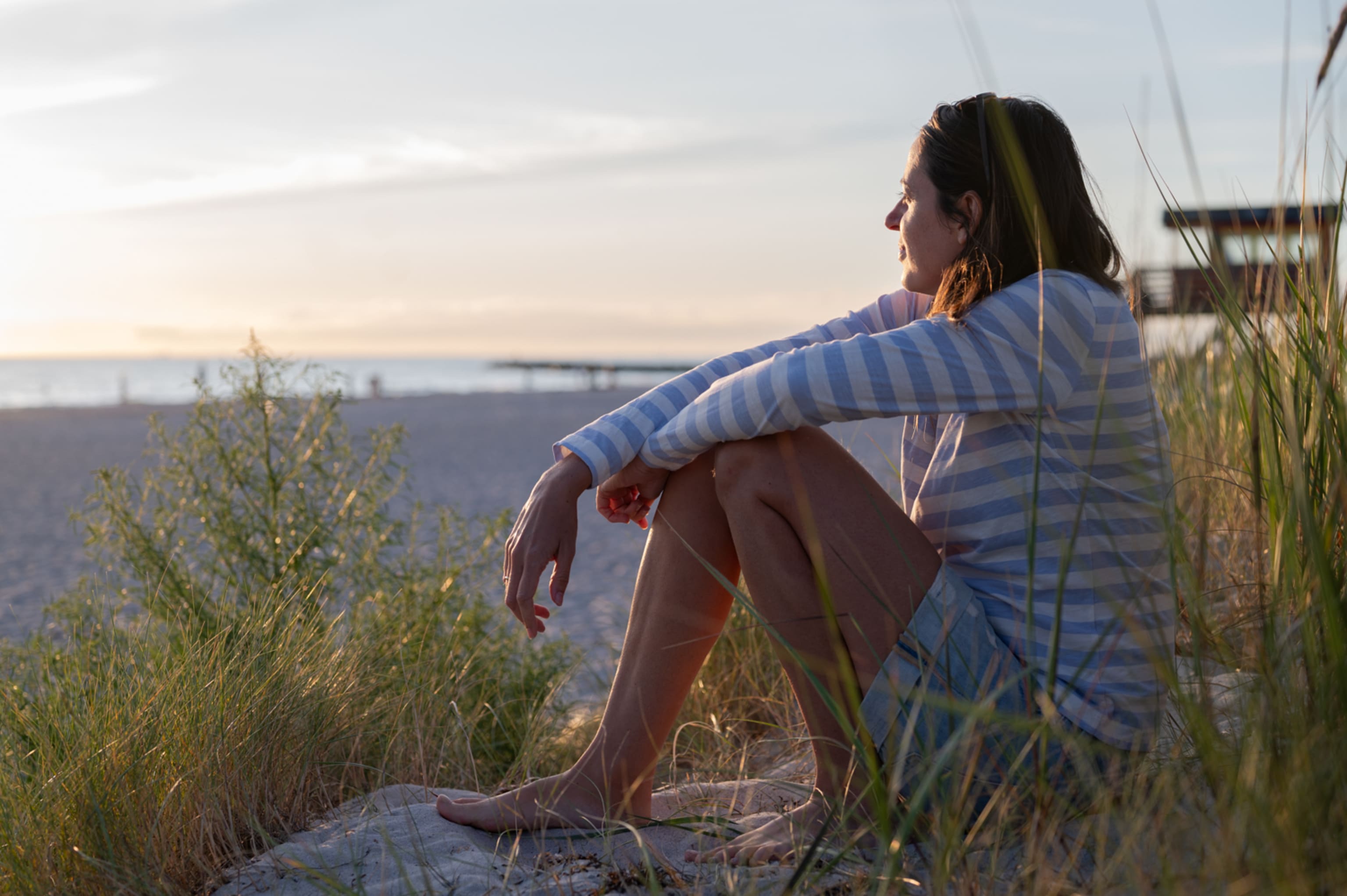 am Strand von Skanör im Sommer 2024