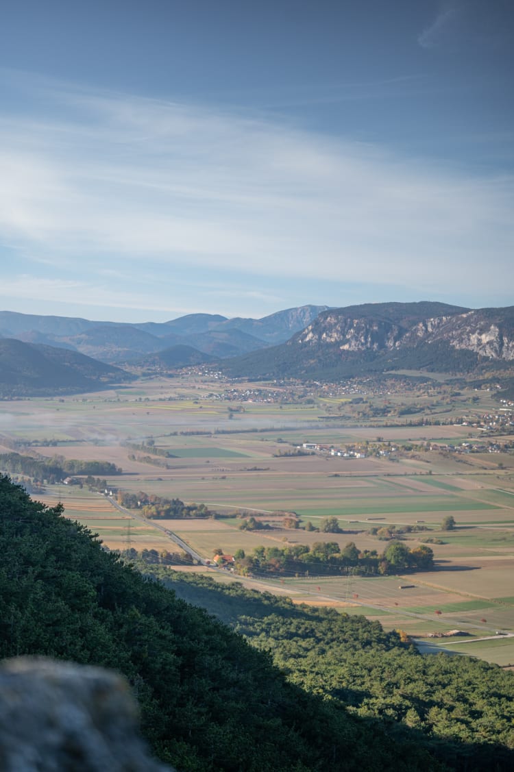 Aussicht auf die Hohe Wand vom Grössenberg