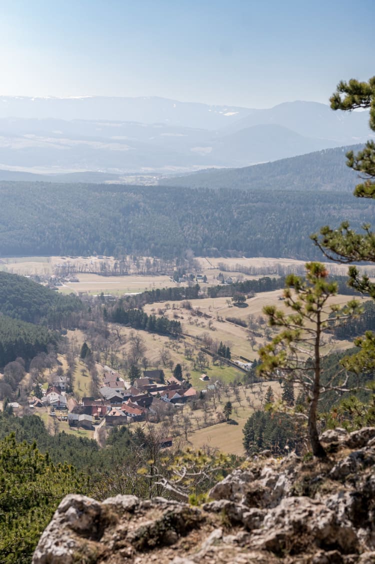 Aussicht vom Hühnersteig am Gösing